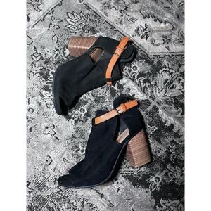 Women's Reaction Kennith Cole Black Block‎ Heel Size 6.5